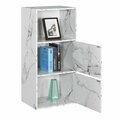 Convenience Concepts Extra Storage 2 Door Cabinet, White Marble HI3369537